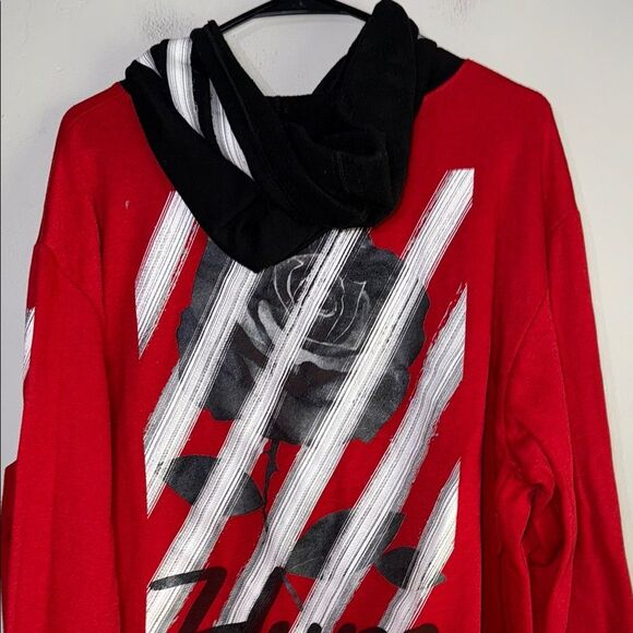 Hype Red Sweatshirt with Bold Stripes - Picture 10 of 13